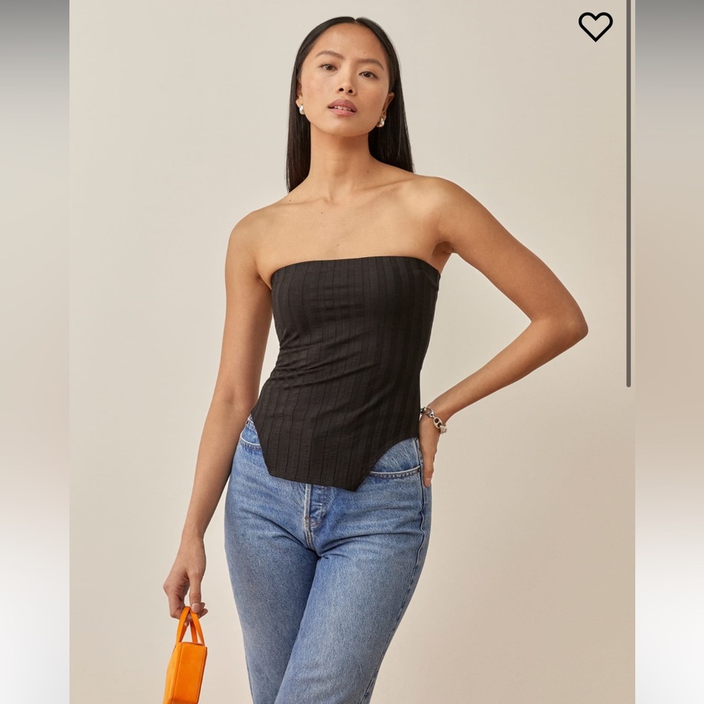 NWT Reformation Black Charmaine Top
